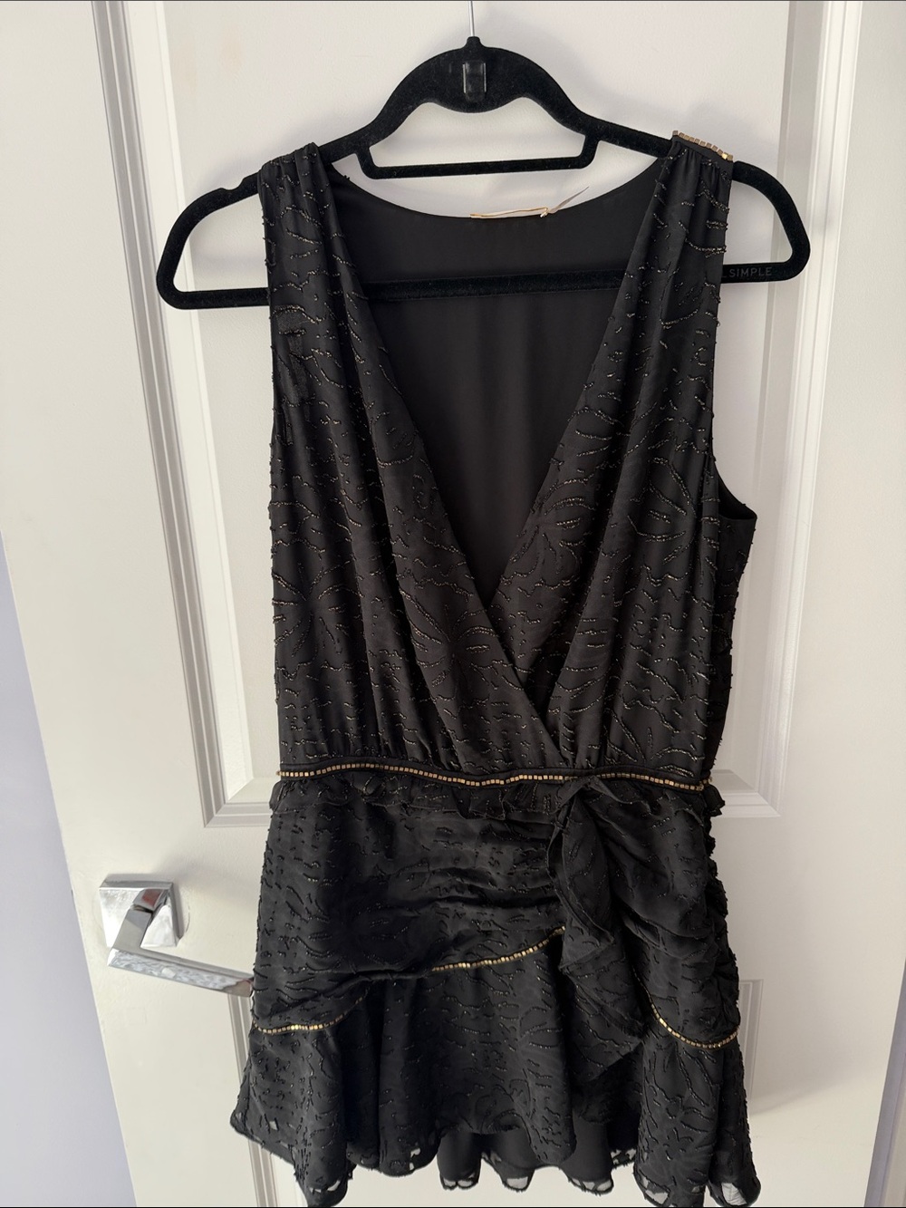 Ramy Brook Black Sleeveless V-Neck Dress